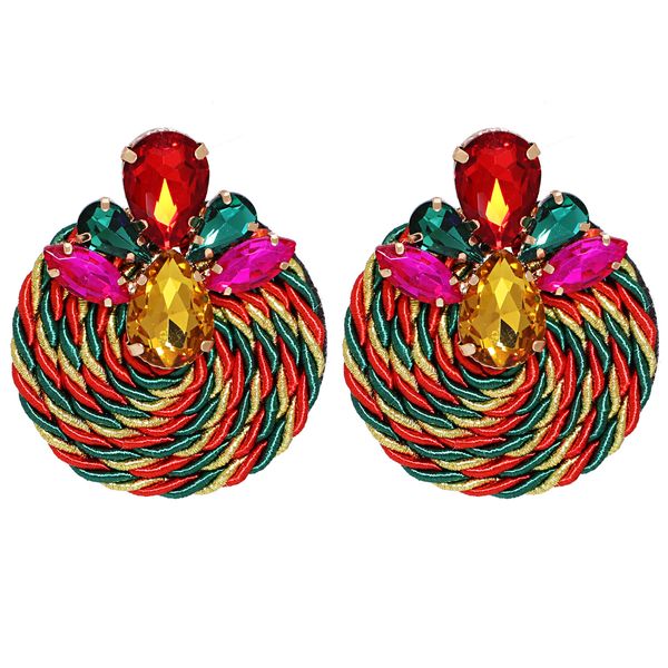 colorful crystal earrings for women rhinestone handmade round dangle earring fashion jewelry accessories, Silver
colorful crystal earrings for women rhinestone handmade round dangle earring fashion jewelry accessories, Silver