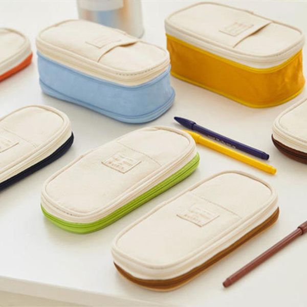 pencil bags canvas case double-layer large-capacity children boys and girls stationery school supplies
pencil bags canvas case double-layer large-capacity children boys and girls stationery school supplies