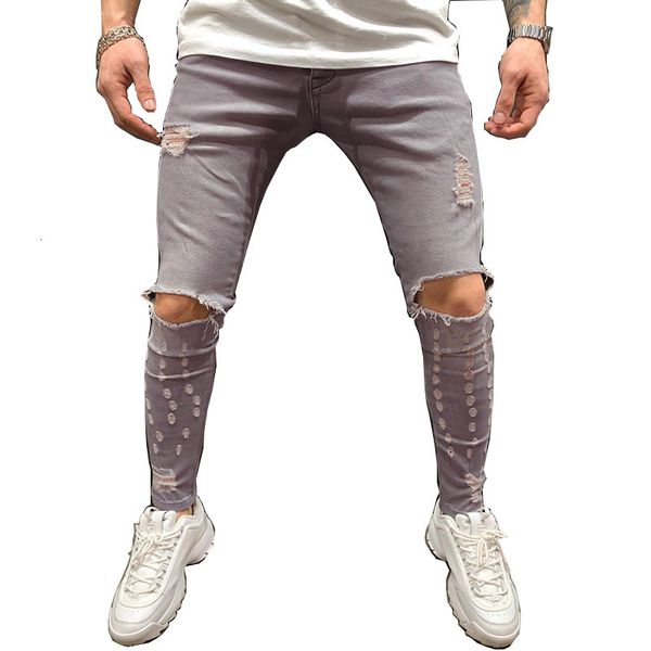 men's pants knee holes jeans for gray casual ny fashion slim fit spring easy matching o2yw, Black
men's pants knee holes jeans for gray casual ny fashion slim fit spring easy matching o2yw, Black