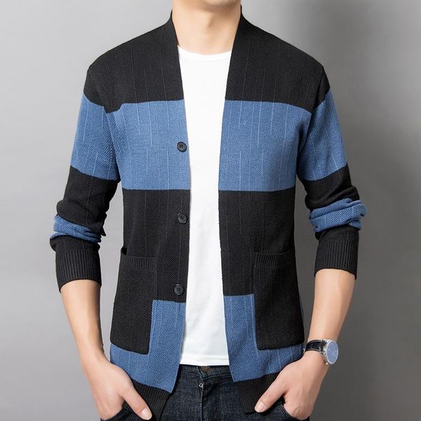 men's sweaters brand original knitted cardigan men autumn winter casual sweater coats color patchwork casaco masculino clothing y344, White;black
men's sweaters brand original knitted cardigan men autumn winter casual sweater coats color patchwork casaco masculino clothing y344, White;black