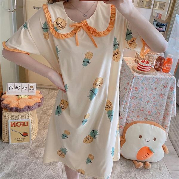 summer short sleeve nightdress polyester women sleepwear thin cute korean sweet princess style loose shirt doll collar home, Black;red
summer short sleeve nightdress polyester women sleepwear thin cute korean sweet princess style loose shirt doll collar home, Black;red
