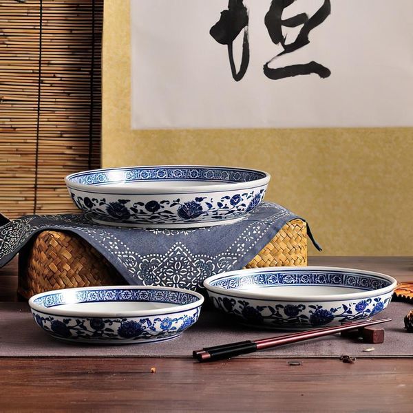dishes & plates chinese creative flower blue and white porcelain ceramic plate restaurant household multi-size antique salad deep dish
dishes & plates chinese creative flower blue and white porcelain ceramic plate restaurant household multi-size antique salad deep dish