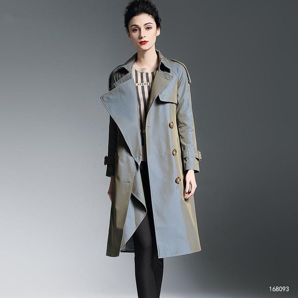 women's trench coats spring luxury autumn brand outerwear double breasted belted windbreaker lapel long sleeve coat, Tan;black
women's trench coats spring luxury autumn brand outerwear double breasted belted windbreaker lapel long sleeve coat, Tan;black