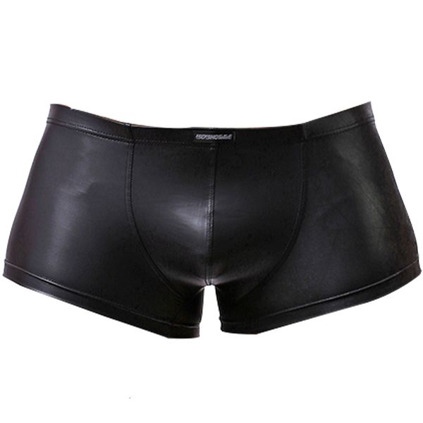 men's black boxer male shorts plus size gay faux leather tight underwear fashion casual thin underpants, Black;white
men's black boxer male shorts plus size gay faux leather tight underwear fashion casual thin underpants, Black;white