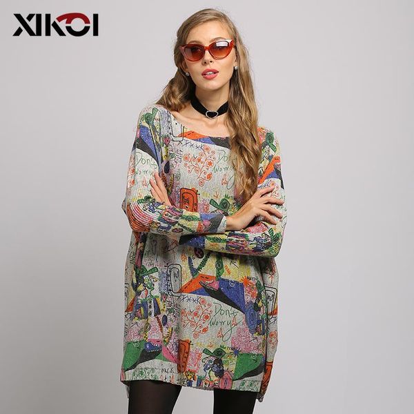 women's sweaters spring autumn casual long sweater women batwing sleeve pullover print baggy jumper solid knitted knitwear size, White;black
women's sweaters spring autumn casual long sweater women batwing sleeve pullover print baggy jumper solid knitted knitwear size, White;black