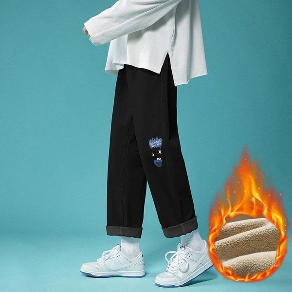 men's jeans fleece pants women men straight casual trousers shopping street denim couple clothing boyfriend girlfriend, Blue
men's jeans fleece pants women men straight casual trousers shopping street denim couple clothing boyfriend girlfriend, Blue