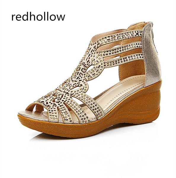 fashion women sandals wedges bling 6cm high heels crystal gladiator summer shoes leather sandalia mujer plus size, Black
fashion women sandals wedges bling 6cm high heels crystal gladiator summer shoes leather sandalia mujer plus size, Black