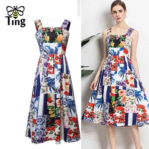 designer floral print summer midi long casual dress vintage elegant strap sleeveless sundresses women clothes streetwear 210513, Black;gray
designer floral print summer midi long casual dress vintage elegant strap sleeveless sundresses women clothes streetwear 210513, Black;gray