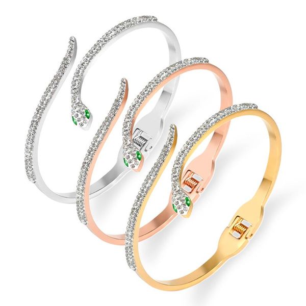 bangle 2021 snake green eyes bangles & bracelets cz crystal summer clasp stainless steel bracelet for men women jewelry accessories, Black
bangle 2021 snake green eyes bangles & bracelets cz crystal summer clasp stainless steel bracelet for men women jewelry accessories, Black