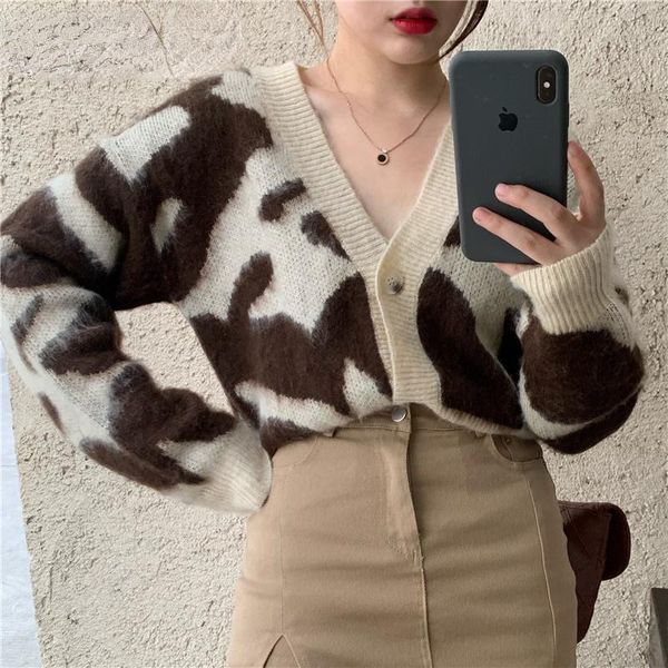 women's knits & tees leopard print vintage elegant cropped cardigan women chic brown casual long sleeve knitted sweaters streetwear aut, White
women's knits & tees leopard print vintage elegant cropped cardigan women chic brown casual long sleeve knitted sweaters streetwear aut, White