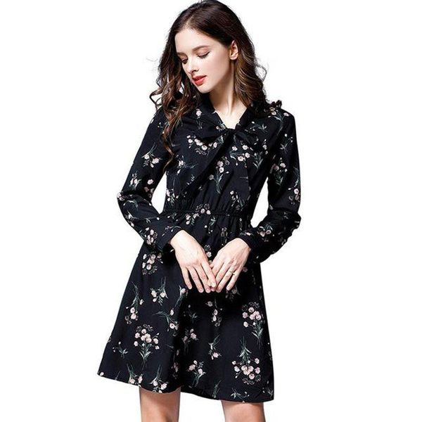 casual dresses plus size l-5xl women black chiffon print bow tunic short dress 2021 autumn female sweet big yards vestido clothing, Black;gray
casual dresses plus size l-5xl women black chiffon print bow tunic short dress 2021 autumn female sweet big yards vestido clothing, Black;gray