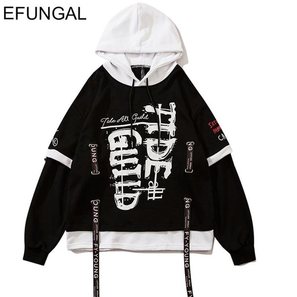 men's hoodies & sweatshirts hip hop men letter print ribbons pullover harajuku streetwear winter cotton hoodie punk clothes windbreaker, Black
men's hoodies & sweatshirts hip hop men letter print ribbons pullover harajuku streetwear winter cotton hoodie punk clothes windbreaker, Black
