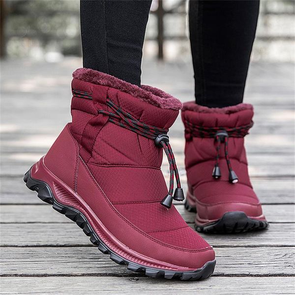 boots fashion large size women's warm cotton shoes with fleece outdoor casual mountaineering snow, Black
boots fashion large size women's warm cotton shoes with fleece outdoor casual mountaineering snow, Black