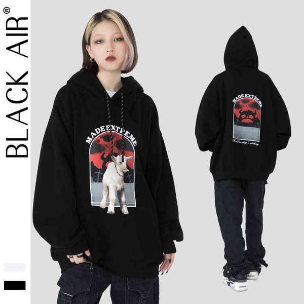 madeextreme 2021 autumn winter new men's sweater satirical lamb print plush hooded top, Black
madeextreme 2021 autumn winter new men's sweater satirical lamb print plush hooded top, Black