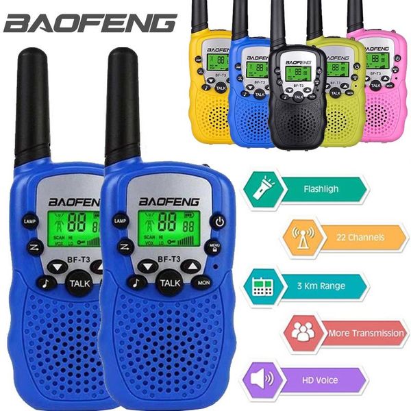 2pcs baofeng mini walkie talkie bf-t3 kids toy portable 22 channel two way radio transceiver communicator gift for children
2pcs baofeng mini walkie talkie bf-t3 kids toy portable 22 channel two way radio transceiver communicator gift for children