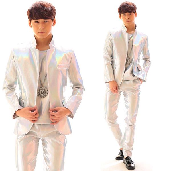 men's fur & faux fashion laser nightclub singer dj outerwear set (jacket+vest+pants) male motorcycle leather punk suits performance clo, Black
men's fur & faux fashion laser nightclub singer dj outerwear set (jacket+vest+pants) male motorcycle leather punk suits performance clo, Black