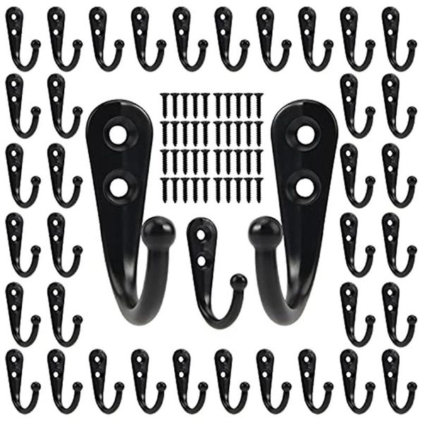 hooks & rails 40 pack wall hooks, towel coat with 80pcs screws, black for hanging scarf, bag, towel, key
hooks & rails 40 pack wall hooks, towel coat with 80pcs screws, black for hanging scarf, bag, towel, key