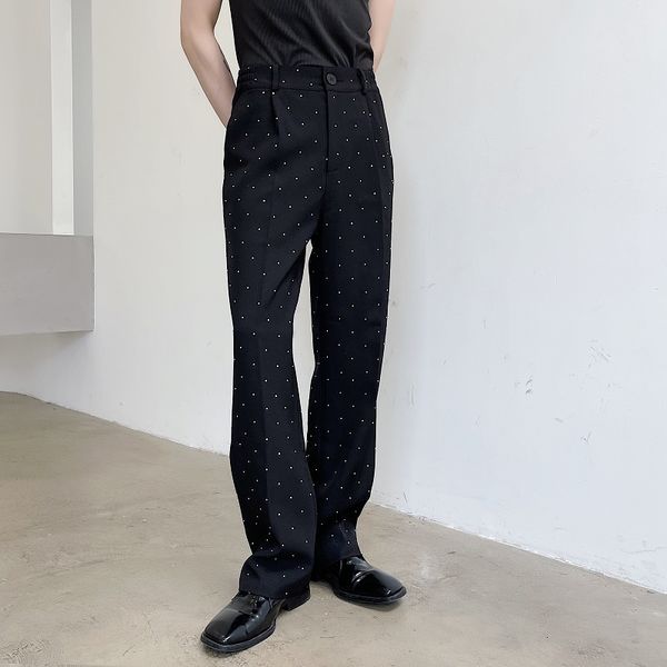 men's pants pant male full diamond dot casual long suit trousers harajuku korean streetwear vintage straight 2xtr, Black
men's pants pant male full diamond dot casual long suit trousers harajuku korean streetwear vintage straight 2xtr, Black