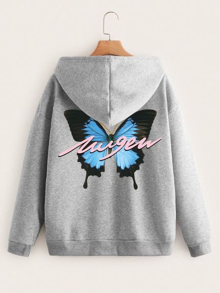 letter & butterfly print drop shoulder drawstring zipper thermal hoodie u3hs#, White;black
letter & butterfly print drop shoulder drawstring zipper thermal hoodie u3hs#, White;black