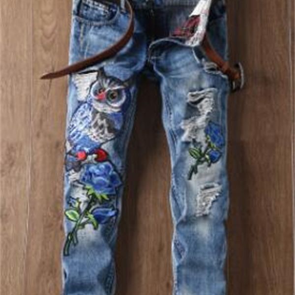 men's jeans fashion designer-european american style patchwork jeans slim denim trousers straight blue famous brand pants for men
men's jeans fashion designer-european american style patchwork jeans slim denim trousers straight blue famous brand pants for men