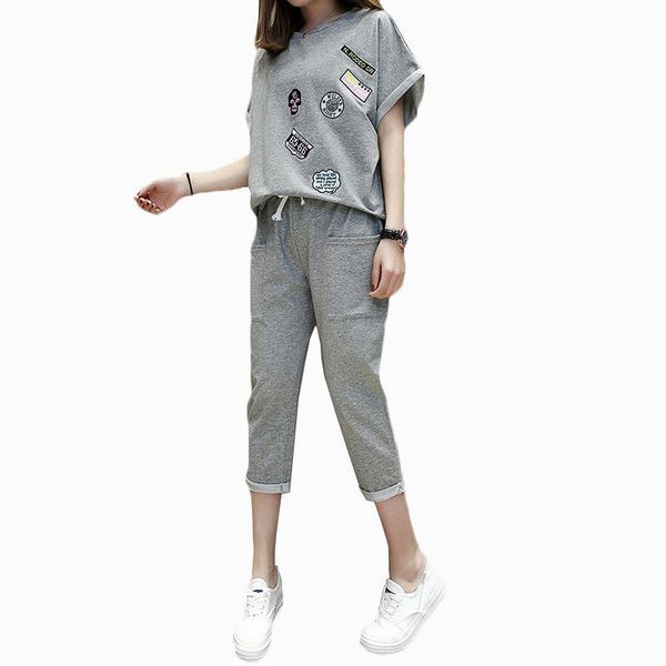 large size clothing sporting sets women tracksuits korean summer casual loose two piece sportswear suits womens tracksuit 4xl, Gray
large size clothing sporting sets women tracksuits korean summer casual loose two piece sportswear suits womens tracksuit 4xl, Gray