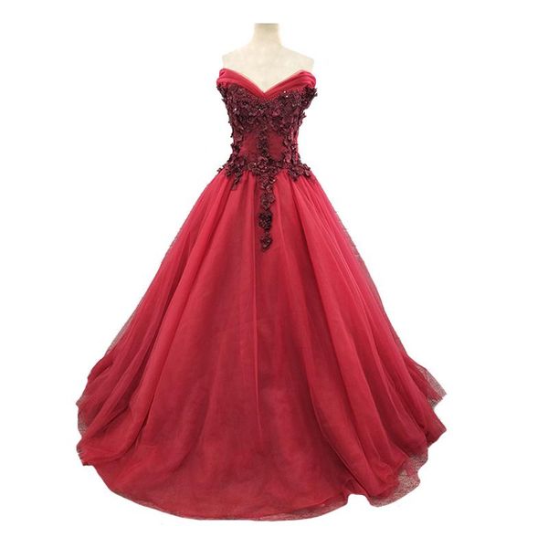 party dresses gorgeous red prom 2021 lady vestido de fiesta with handmade flowers long evening dress gown corset back, White;black
party dresses gorgeous red prom 2021 lady vestido de fiesta with handmade flowers long evening dress gown corset back, White;black