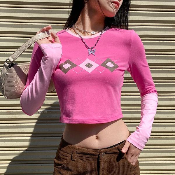 argyle pink sweat y2k crop t shirt women casual cotton long sleeve t-shirt ladies patchwork fashion tee women's, White
argyle pink sweat y2k crop t shirt women casual cotton long sleeve t-shirt ladies patchwork fashion tee women's, White