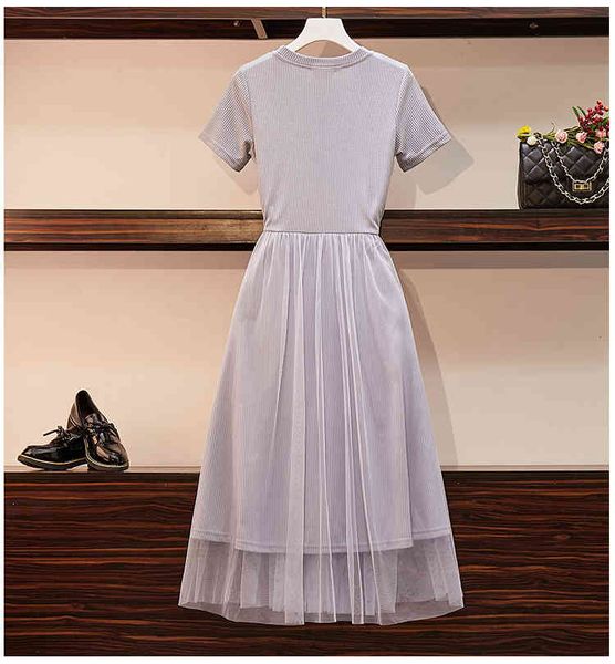 a line red fashion designer summer women plus size knitted es button short sleeve runway mesh patchwork, Black;gray
a line red fashion designer summer women plus size knitted es button short sleeve runway mesh patchwork, Black;gray