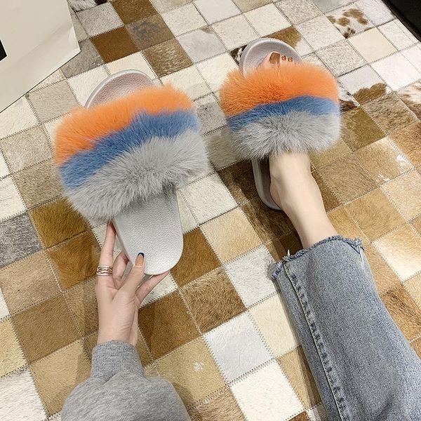 slippers fluffy fur slides real flip flops plush shoes outdoor furry slipper homecutesandals women sandals home, Black
slippers fluffy fur slides real flip flops plush shoes outdoor furry slipper homecutesandals women sandals home, Black
