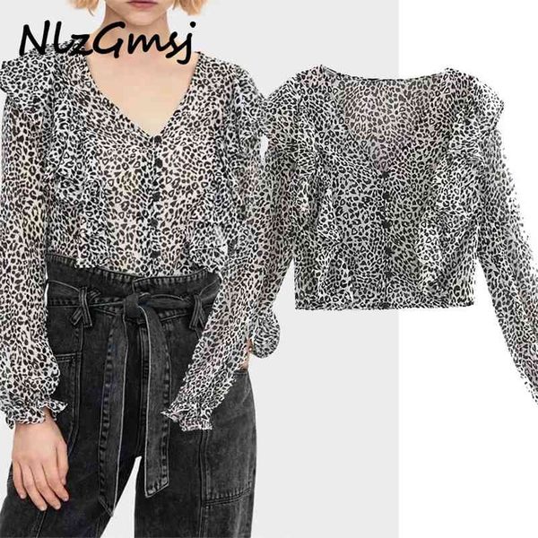 blouse women chiffon blouses ruffle leopard print woman summer long sleeve button up crop female 04 210628, White
blouse women chiffon blouses ruffle leopard print woman summer long sleeve button up crop female 04 210628, White