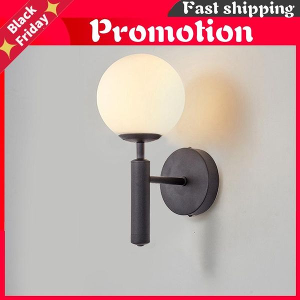 modern glass ball wall lamp for bedroom home decoration bedside study read lights bronze black stairs lighting ac85-265v
modern glass ball wall lamp for bedroom home decoration bedside study read lights bronze black stairs lighting ac85-265v