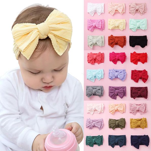 hair accessories solid color baby girl headband bows knotted kids elastic cable bow headwear girls child bowknot turban 32colors, Slivery;white 
hair accessories solid color baby girl headband bows knotted kids elastic cable bow headwear girls child bowknot turban 32colors, Slivery;white