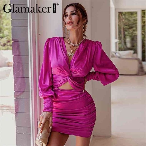 glamaker deep v neck bodycon party club hollow out mini elegant winter autumn chic lantern sleeve satin dress, Black;gray
glamaker deep v neck bodycon party club hollow out mini elegant winter autumn chic lantern sleeve satin dress, Black;gray