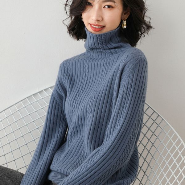 fall winter pure color cashmere pullover sweater women's oversized turtleneck twist thick knit outer wear female 210520, White;black
fall winter pure color cashmere pullover sweater women's oversized turtleneck twist thick knit outer wear female 210520, White;black
