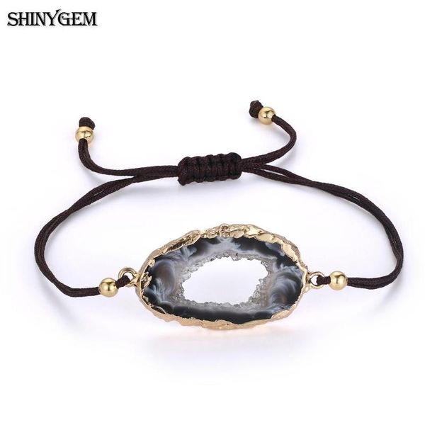 charm bracelets shinygem irregular agates bracelet gold/silver plating slice handmade adjustable bead for women, Golden;silver
charm bracelets shinygem irregular agates bracelet gold/silver plating slice handmade adjustable bead for women, Golden;silver