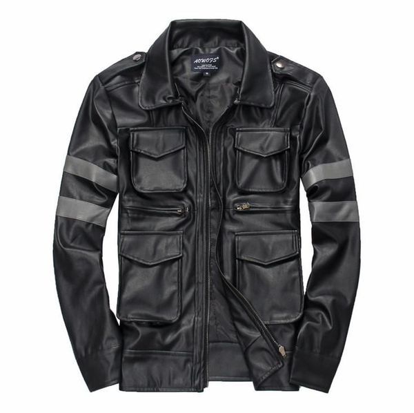 men's fur & faux men leather jackets pu handsome multi-pocket motorcycle black turn-down collar short
men's fur & faux men leather jackets pu handsome multi-pocket motorcycle black turn-down collar short