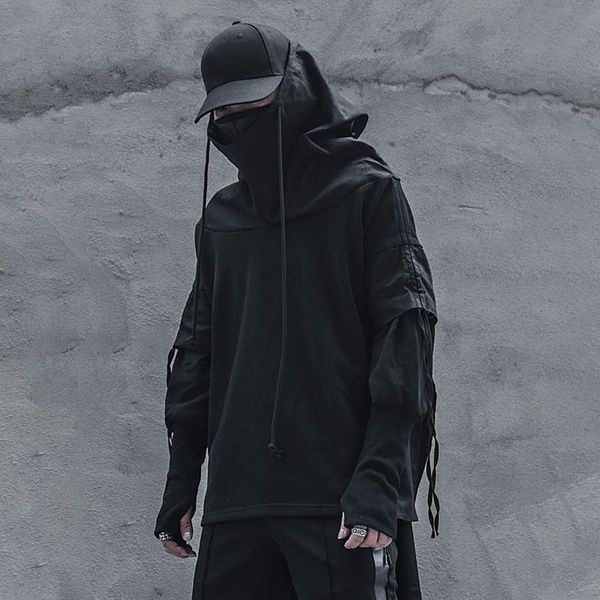 men's hoodies & sweatshirts harajuku loose irregular patch fake two men hip hop streetwear hooded pullover autumn, Black
men's hoodies & sweatshirts harajuku loose irregular patch fake two men hip hop streetwear hooded pullover autumn, Black