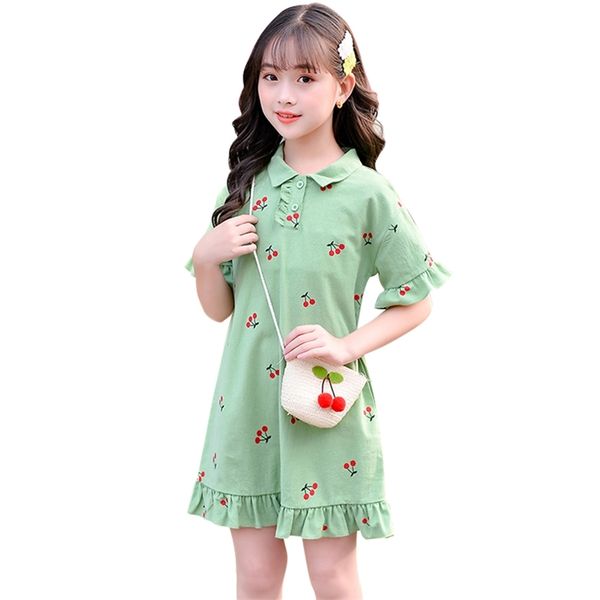 dress for girls cherry girl child soft cotton kids es summer costumes 210528, Red;yellow
dress for girls cherry girl child soft cotton kids es summer costumes 210528, Red;yellow
