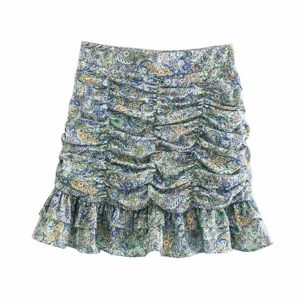 women skirt printed draped high-waisted mini ruffled hem zip closure casual chic lady woman skirts, Black
women skirt printed draped high-waisted mini ruffled hem zip closure casual chic lady woman skirts, Black