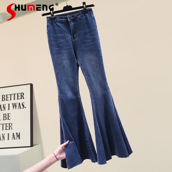 women's jeans 2021 summer ladies skinny high waist slit casual full length fashion simple solid color flared denim pants, Blue
women's jeans 2021 summer ladies skinny high waist slit casual full length fashion simple solid color flared denim pants, Blue