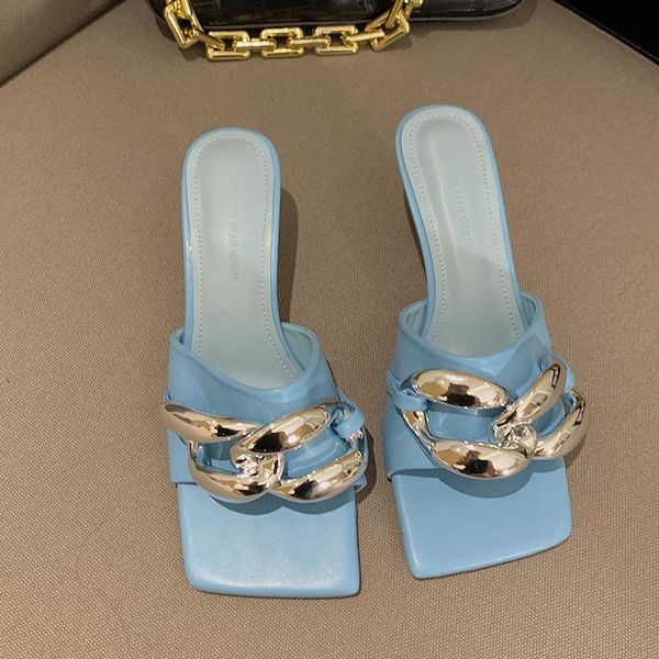 slippers 2021 women square toe metal woman flop flip shoes female high heels sandels ladies summer slides, Black
slippers 2021 women square toe metal woman flop flip shoes female high heels sandels ladies summer slides, Black
