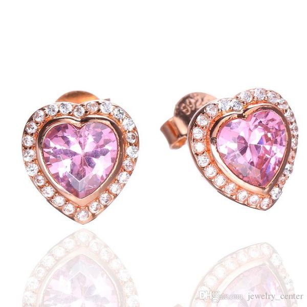 genuine higu quality 18 rose gold pink crystal heart-shaped stud earring with original box for pandora real silver earrings christmas gift, Golden;silver
genuine higu quality 18 rose gold pink crystal heart-shaped stud earring with original box for pandora real silver earrings christmas gift, Golden;silver