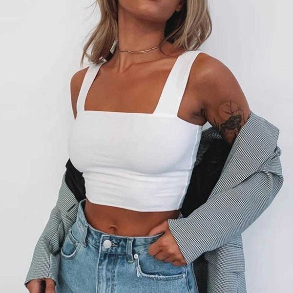 2020 summer women crop tank y2k sleeveless wide straps backless solid casual lady slim tank streetwear short vest y0622, White
2020 summer women crop tank y2k sleeveless wide straps backless solid casual lady slim tank streetwear short vest y0622, White