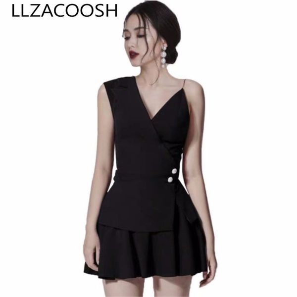 summer women black 2 piece set chic black beading halter v neck shirt + high waist mini ball gown skirt suits 210514, White
summer women black 2 piece set chic black beading halter v neck shirt + high waist mini ball gown skirt suits 210514, White
