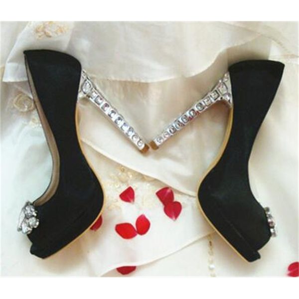 shoe crystal sale beautified wedding jumps platform peep shoes pumps woman in high heels, Black
shoe crystal sale beautified wedding jumps platform peep shoes pumps woman in high heels, Black