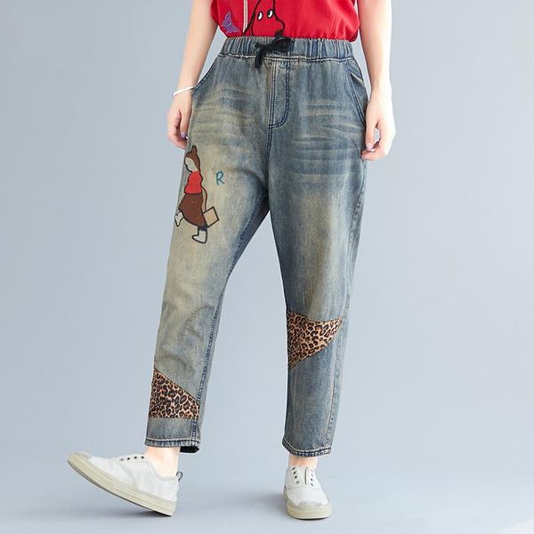 women's jeans ripped for women korean retro 2021 loose leopord pattern casual cartoon embroidered straight-leg trousers 706b, Blue
women's jeans ripped for women korean retro 2021 loose leopord pattern casual cartoon embroidered straight-leg trousers 706b, Blue