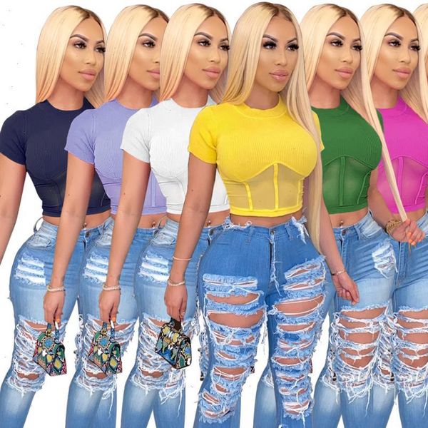 women womens t shirts ribbed short sleeve skinny crop high elasticity teeshirt raised lines pattern, White
women womens t shirts ribbed short sleeve skinny crop high elasticity teeshirt raised lines pattern, White
