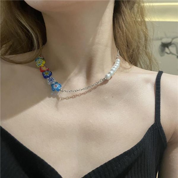 chokers colorful imitation pearl necklace bohemian flower choker for women girls female handmade jewelry summer beach collar, Golden;silver
chokers colorful imitation pearl necklace bohemian flower choker for women girls female handmade jewelry summer beach collar, Golden;silver