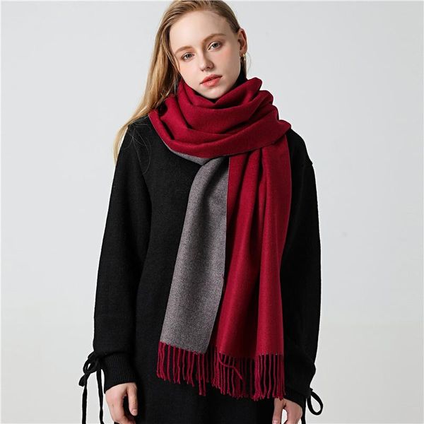scarves cashmere women's scarf thick and warm shawl fashionable solid tassel high-quality blanket winter,, Blue;gray
scarves cashmere women's scarf thick and warm shawl fashionable solid tassel high-quality blanket winter,, Blue;gray