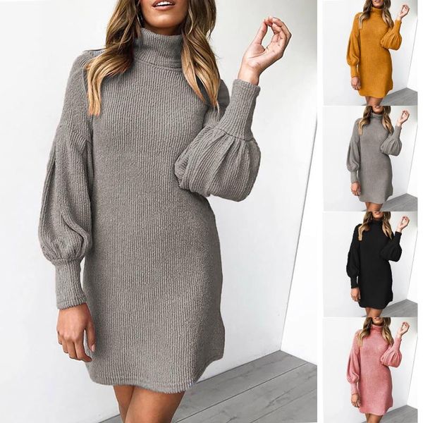 casual dresses fashion women's solid colors knitted long sleeve turtleneck winter warm party club loose sweater mini dress vestidos#g3, Black;gray
casual dresses fashion women's solid colors knitted long sleeve turtleneck winter warm party club loose sweater mini dress vestidos#g3, Black;gray